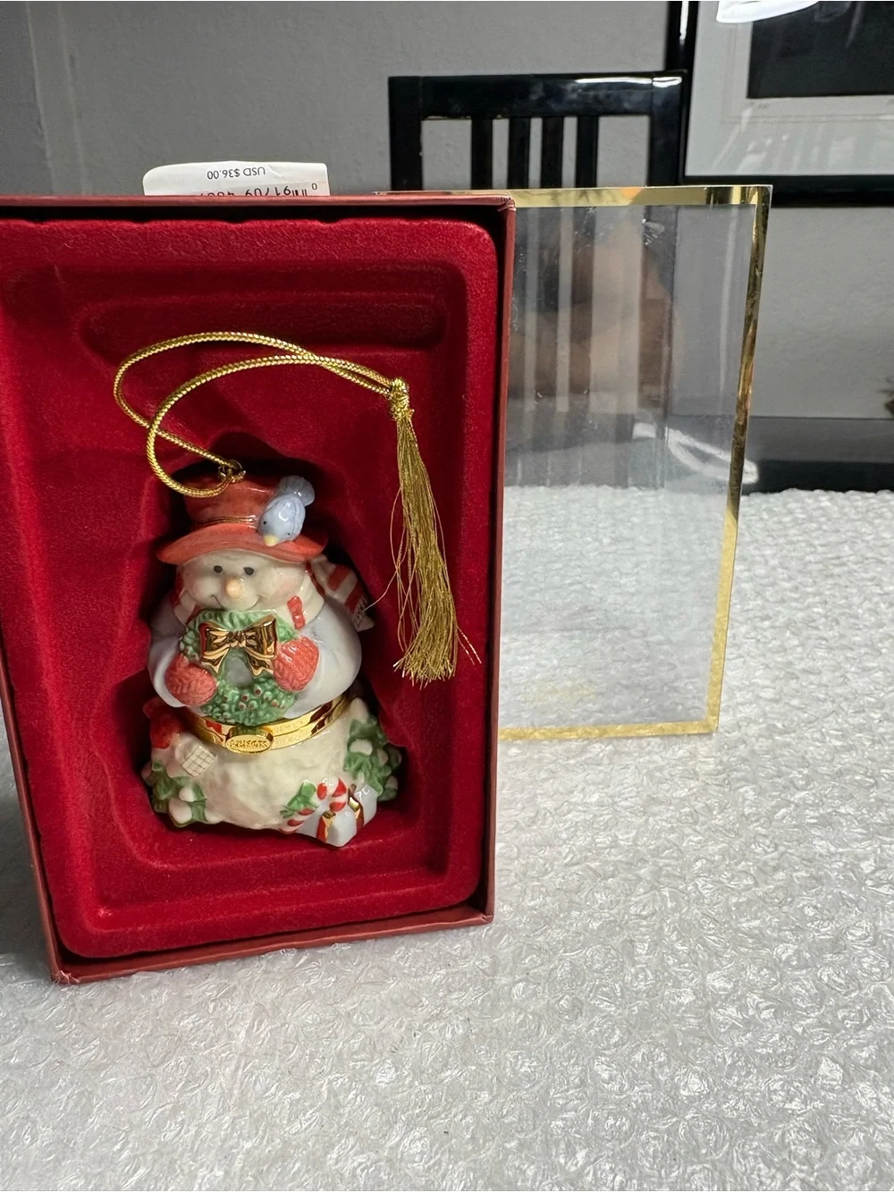 Lenox Snowman Box ornament